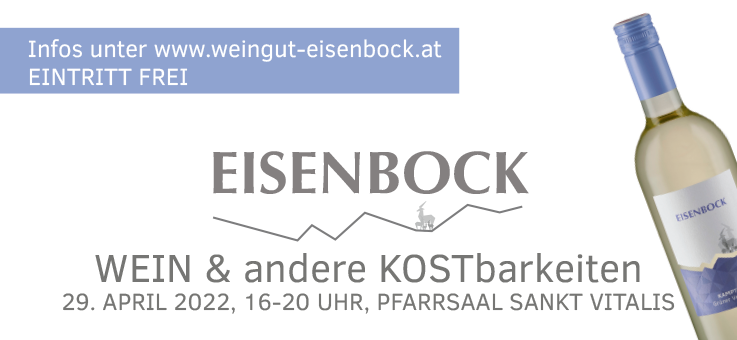 Einladung zur Weinverkostung im Pfarrsaal St. Vitalis